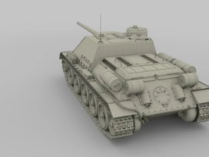 su 100 tank destroyer 3D Model