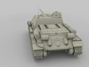 su 100 tank destroyer 3D Model