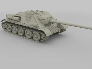 su 100 tank destroyer 3D Model