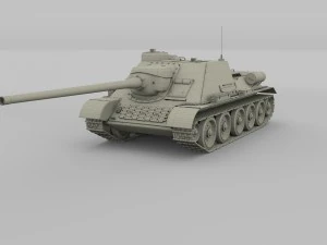 su 100 tank destroyer 3D Model