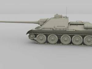 su 100 tank destroyer 3D Model