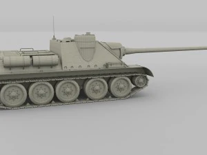 su 100 tank destroyer 3D Model