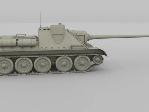 su 100 tank destroyer 3D Model
