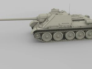 su 100 tank destroyer hdri 3D Model