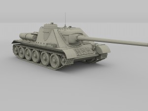 su 100 tank destroyer hdri 3D 모델