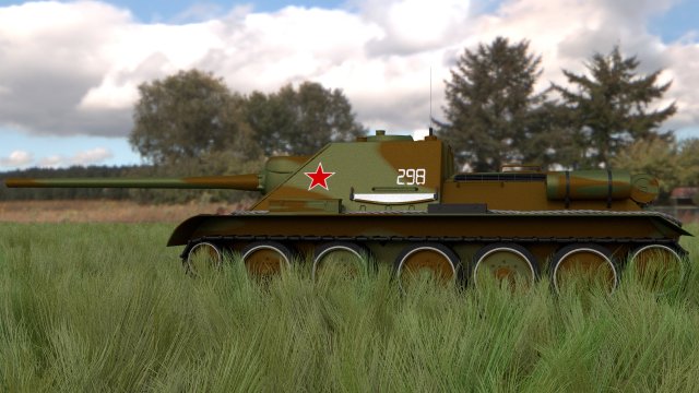 su 100 tank destroyer hdri camo 3D 모델 .c4d .max .obj .3ds .fbx .stl .blend 