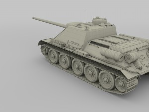 su 100 tank destroyer hdri camo 3D 모델