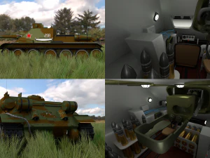 su 100 i&ccedil; kamuflajlı hdri ile 3D Model