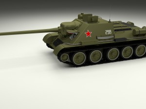 su 100 with interior camo hdri 3D 모델