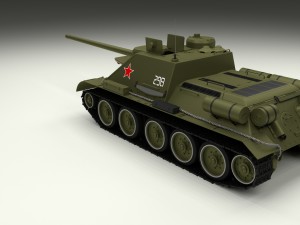 su 100 with interior camo hdri 3D 모델
