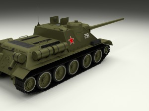 su 100 with interior camo hdri 3D 모델