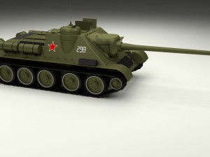 su 100 with interior camo hdri 3D 모델
