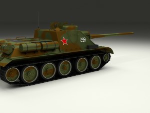 su 100 with interior camo hdri 3D 모델