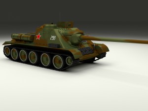 su 100 with interior camo hdri 3D 모델