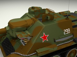 su 100 with interior camo hdri 3D 모델