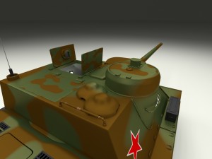 su 100 with interior camo hdri 3D 모델