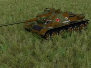 su 100 with interior camo hdri 3D 모델
