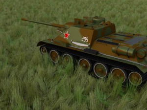 su 100 with interior camo hdri 3D 모델