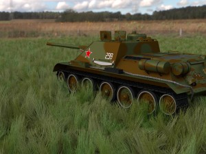su 100 with interior camo hdri 3D 모델
