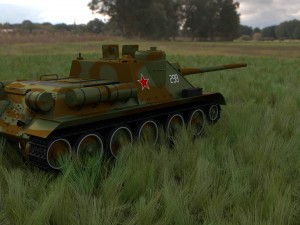 su 100 with interior camo hdri 3D 모델