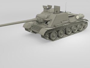 su 100 with interior camo hdri 3D 모델