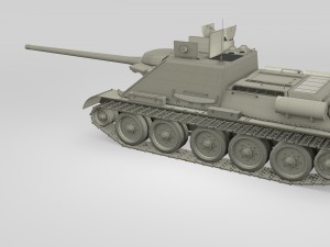 su 100 with interior camo hdri 3D 모델