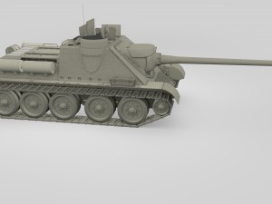 su 100 with interior camo hdri 3D 모델