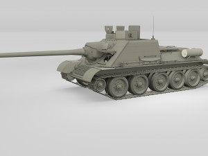 su 100 with interior camo hdri 3D 모델