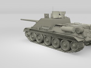 su 100 with interior camo hdri 3D 모델