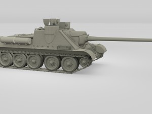 su 100 with interior camo hdri 3D 모델