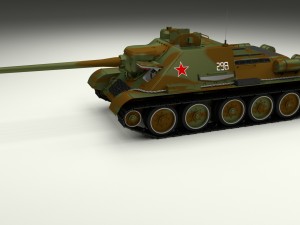 su 100 interior-engine bay full camo hdri 3D Model