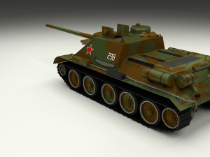 su 100 interior-engine bay full camo hdri 3D Model