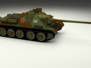 su 100 interior-engine bay full camo hdri 3D Model