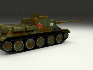 su 100 interior-engine bay full camo hdri 3D Model