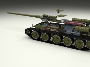 su 100 interior-engine bay full camo hdri 3D Model
