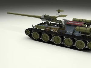 su 100 interior-engine bay full camo hdri 3D Model