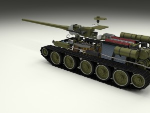 su 100 interior-engine bay full camo hdri 3D Model
