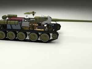 su 100 interior-engine bay full camo hdri 3D Model