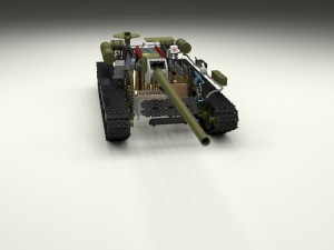 su 100 interior-engine bay full camo hdri 3D Model