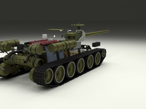 su 100 interior-engine bay full camo hdri 3D Model