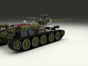 su 100 interior-engine bay full camo hdri 3D Model