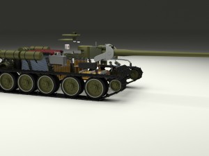 su 100 interior-engine bay full camo hdri 3D Model