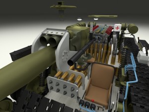 su 100 interior-engine bay full camo hdri 3D Model