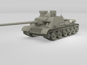 su 100 interior-engine bay full camo hdri 3D Model
