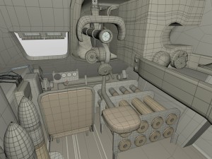 su 100 interior-engine bay full camo hdri 3D Model