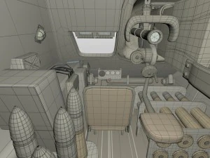 su 100 interior-engine bay full hdri 3D Model