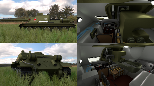 su 100 with interior hdri Model 3D .c4d .max .obj .3ds .fbx .stl .blend 