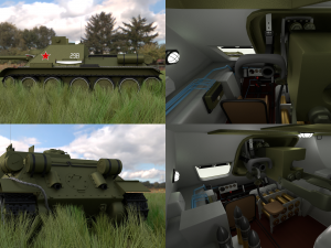 su 100 with interior hdri 3D 모델