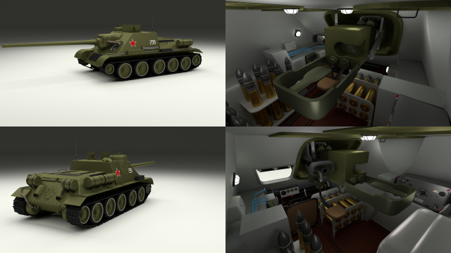 su 100 with interior 3D 模型 .c4d .max .obj .3ds .fbx .stl .blend 