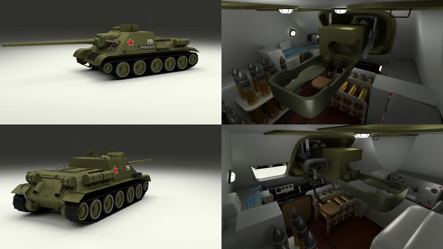 su 100 with interior 3D Model .c4d .max .obj .3ds .fbx .stl .blend